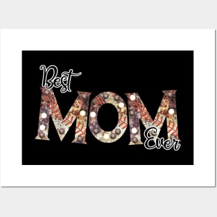 Vintage Best Mom Ever Baseball Mama for Sport Lover Mother's Posters and Art